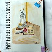 Mi proyecto del curso: Bodegón contemporáneo con acuarela. Un progetto di Illustrazione tradizionale, Pittura e Pittura ad acquerello di Liliana Donato - 28.05.2022