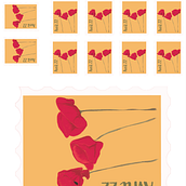 Flower Stamp - NFT Collection. Traditional illustration, Floral, and Plant Design project by Marjolaine Fuentes - 03.29.2022