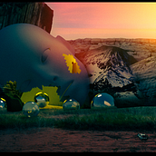 Mi proyecto del curso: Ambientes futuristas en 3D con Photoshop y Blender. Un progetto di 3D, Postproduzione fotografica, Ritocco fotografico e Modellazione 3D di Jesus Fernando Flota Vazquez - 27.05.2022