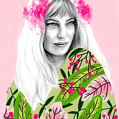 Mon projet du cours : Tefiti Hawaiian princess  Ein Projekt aus dem Bereich Traditionelle Illustration, Bildende Künste, Bleistiftzeichnung, Zeichnung, Digitale Illustration und Porträtzeichnung von Solea Vargas - 29.05.2022