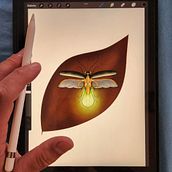 My neo trad project using gold effects . Traditional illustration project by Rubens Ribeiro - 05.27.2022