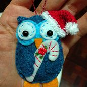 Adornos Navideños en fieltro y crochet. Crochet, and Sewing project by Georbriceth Magaly González Canelón - 10.01.2016