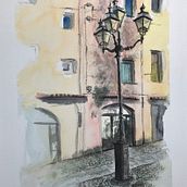 My project for course: Architectural Sketching with Watercolor and Ink - Sanremo. Sketching, Drawing, Watercolor Painting, Architectural Illustration, Sketchbook & Ink Illustration project by Andrea Caruso - 05.25.2022