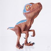 Baby Blue - Velociraptor Dino, check my instagram @live3dprintspt. Un progetto di Modellazione 3D di Antonio Pugliese - 31.05.2022