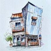 My project for course: Expressive Architectural Sketching with Colored Markers. Un progetto di Bozzetti, Disegno, Illustrazione architettonica, Sketchbook e Illustrazione con inchiostro di francoise_djokovic - 31.05.2022