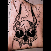 Hell Skull . Un progetto di Design di tatuaggi di João Brandão - 24.05.2022