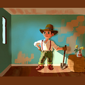 Farm Boy. Un progetto di Illustrazione tradizionale, Illustrazione digitale e Pittura digitale di João Brandão - 01.06.2022