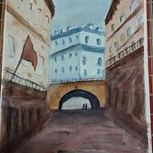 My project for course: Architectural Illustration with Watercolor. Traditional illustration, Sketching, Drawing, Watercolor Painting, Architectural Illustration, and Sketchbook project by Nancy Einfeld - 05.27.2022