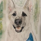 Dog Water Color. Projekt z dziedziny Malowanie akwarelą użytkownika Kianna Scott - 01.06.2022