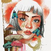Mon projet du cours : Portrait illustré à l’aquarelle. Traditional illustration, Fine Arts, Painting, Drawing, Watercolor Painting, Portrait Drawing, and Artistic Drawing project by foellneranouk - 06.01.2022