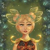 Mi proyecto del curso: Iluminación y color para retratos digitales en Photoshop . Traditional illustration, Digital Illustration, and Digital Painting project by Micaela Munoz - 11.08.2022