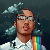 Nuvem. Ilustração tradicional, Desenho, Ilustração digital, Desenho de retrato, Desenho digital, e Pintura digital projeto de Cristyano Melo - 24.05.2022