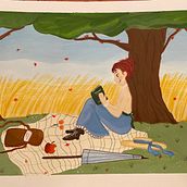 My project for course: Editorial Illustration of Characters in Gouache. Traditional illustration, Character Design, Drawing, Digital Illustration, and Gouache Painting project by marionlaine - 06.02.2022