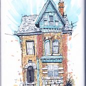 Mon projet du cours : Esquisses d'architecture expressives aux feutres de couleur. Sketching, Drawing, Architectural Illustration, Sketchbook & Ink Illustration project by Atita Gibon - 06.02.2022