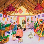 Mi proyecto del curso: Ilustración en acuarela con influencia japonesa . Ilustrație tradițională, Desen și Pictură în acuarelă de Lluvia Martinez - 06.03.2022