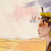 Mi proyecto del curso: Técnicas de ilustración con acuarela digital. Traditional illustration, Digital Illustration, Watercolor Painting, Portrait Drawing, and Digital Drawing project by whispernat - 06.03.2022