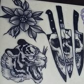 Practica en Tatuajes. Un progetto di Design di tatuaggi e Illustrazione tradizionale di Yerco Espinoza - 04.06.2022