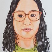 Retrato con rotuladores. Traditional illustration project by Noland Gálvez Zamora - 06.01.2022