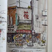 Il mio progetto per il corso: Schizzi architettonici espressivi con pennarelli colorati. Un progetto di Bozzetti, Disegno, Illustrazione architettonica, Sketchbook e Illustrazione con inchiostro di Liu Guofeng - 26.05.2022