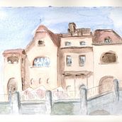 My project for course: Architectural Sketching with Watercolor and Ink. Sketching, Drawing, Watercolor Painting, Architectural Illustration, Sketchbook & Ink Illustration project by biruteis - 06.05.2022