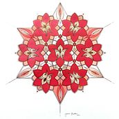 Meu projeto do curso: Introdução à arte islâmica: crie patterns biomórficos Ein Projekt aus dem Bereich Malerei, Musterdesign, Zeichnung, Aquarellmalerei und Illustration mit Tinte von Joanna Brolhani - 05.06.2022