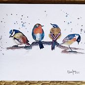 Mi proyecto del curso: Acuarela artística para ilustración de aves. Traditional illustration, Watercolor Painting, Realistic Drawing, and Naturalistic Illustration project by Elise - 06.01.2022