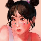 My project for course: Digital Fantasy Portraits with Photoshop. Traditional illustration, Drawing, Digital Illustration, Portrait Drawing, Digital Drawing, and Digital Painting project by Hoa Nguyen - 06.06.2022