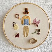 Meu projeto do curso: Bordado com textura: combine pontos e miçangas  . % ruth_cecilia tarafından hazırlanan Aksesuar Tasarımı, Kostüm Tasarımı, Sanat ve El Sanatları, Nakış, El, af Sanatları, Renk Teorisi, Ve Tekstil Tasarımı projesi - 06.06.2022