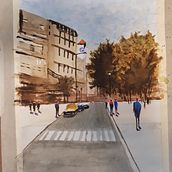 Mi proyecto del curso: Paisajes urbanos en acuarela. Watercolor Painting project by Susana Agra Rama - 06.05.2022