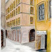 Mein Kursprojekt: Lyon Altstadt. Traditional illustration, Fine Arts, Sketching, Pencil Drawing, Artistic Drawing, Sketchbook, and Drawing project by Michael - 06.06.2022