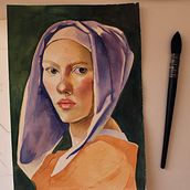 Portrait of a woman- Unfinished. Painting, Watercolor Painting, Portrait Drawing, and Sketchbook project by alisa0 - 06.06.2022