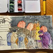 DIBUJANDO EXPERIENCIAS. Ilustração tradicional, Pintura em aquarela, Ilustração arquitetônica, Sketchbook, e Paisagismo projeto de Alma Gallegos - 05.06.2022