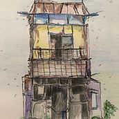 Mi proyecto del curso: Dibujo arquitectónico expresivo con marcadores de colores. Een project van  Schetsen,  Tekening,  Architecturale illustratie, Sketchbook y  Illustratie met inkt van Ximena Requena Benito - 07.06.2022