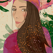 Mi proyecto del curso: Retrato ilustrado con Procreate. Traditional illustration, Vector Illustration, Digital Illustration, and Portrait Drawing project by Pamela Alejandra Castro Larsen - 06.07.2022
