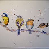 Mon projet du cours : Techniques artistiques d'aquarelle pour illustrer les oiseaux. Traditional illustration, Watercolor Painting, Realistic Drawing, and Naturalistic Illustration project by Hortense Couvignou - 06.06.2022