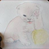 Mon projet du cours : Portraits expressifs d'animaux à l'aquarelle. Een project van Traditionele illustratie, Aquarelschilderen, Realistische tekening y Naturalistische illustratie van Chrystèle Bourély - 07.06.2022