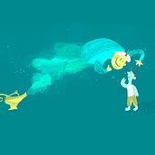 Aladdin's tale. Traditional illustration project by Manu Romano - 06.08.2022