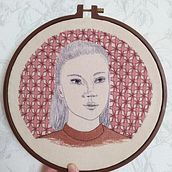 Mi proyecto del curso: Creación de retratos bordados. Bordado, e Design têxtil projeto de Karin Ruiz - 08.06.2022