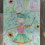 Ilustración de hada. Traditional illustration project by Gabriela Viridiana Mendez Mendez - 06.08.2022