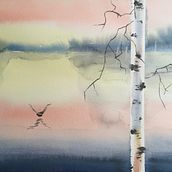 Mon projet du cours : Paysages atmosphériques à l'aquarelle. Artes plásticas, Pintura, e Pintura em aquarela projeto de caroguizou - 08.06.2022