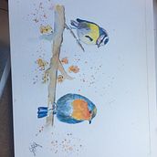 My project for course: Artistic Watercolor Techniques for Illustrating Birds. Un projet de Illustration traditionnelle, Aquarelle, Dessin réaliste et Illustration naturaliste de arunita_burman - 08.06.2022