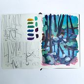 My project for course: Painting Nature with Acrylic: From Sketchbook to Canvas. Traditional illustration, Painting, Acr, lic Painting, and Sketchbook project by jbethmann - 06.03.2022