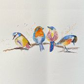 Mi proyecto del curso: Acuarela artística para ilustración de aves. Traditional illustration, and Watercolor Painting project by Nadia Tanasescu - 06.06.2022