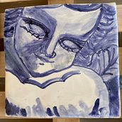 My project for course: Design and Create Portuguese Ceramic Tiles:  Fun with tiles by Carol. Arts, Crafts, Furniture Design, Making, Interior Design, Decoration, Ceramics, DIY, and Decorative Painting project by cafshill5 - 06.09.2022