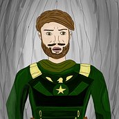 Soldier Boy Fanart (The Boys -comic/tv show). Traditional illustration project by irina stefan - 06.09.2022