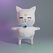 Marramiau. Design, Character Design, 3D Character Design, Digital Design, 3D Design, and 3D project by María Alonso Sánchez - 06.09.2022