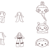 Mon projet du cours : Création de personnages kawaii en 3D avec Blender. Traditional illustration, Character Design, Digital Illustration, 3D Modeling, and Manga project by Elodie Vidal - 06.10.2022