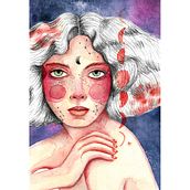 Mi Retrato ilustrado en acuarela. Projekt z dziedziny Trad, c, jna ilustracja,  Sztuki piękne,  Malarstwo,  R, sunek, Malowanie akwarelą, Portret,  R, sunek art, st i czn użytkownika caricarito - 05.06.2022