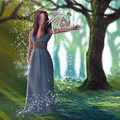 Elfa Reina de los Dragones en el Bosque Mágico. Un progetto di Character design, Illustrazione tradizionale e Illustrazione digitale di Wladimir Avilés Gálvez - 07.04.2022