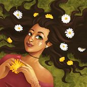 Project for Digital Portraits: Female Characters in Natural Light. Design de personagens e Ilustração digital projeto de Denise Quintero - 07.06.2022